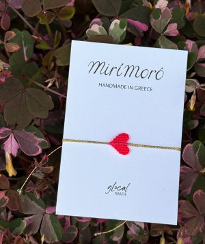 Herz Armband glocalMade, Neon pink