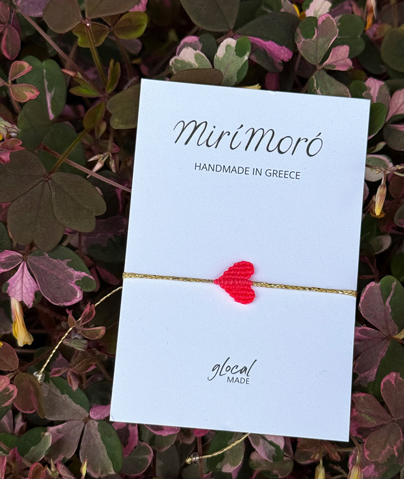 Herz Armband glocalMade, Neon pink