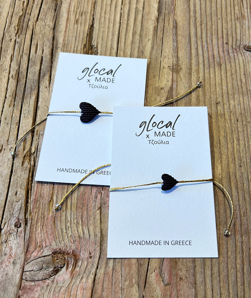 BLUMENTOCHTER Glocal Made Armband, Aubergine