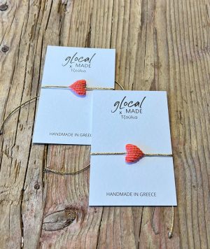 BLUMENTOCHTER Glocal Made Armband, Coral