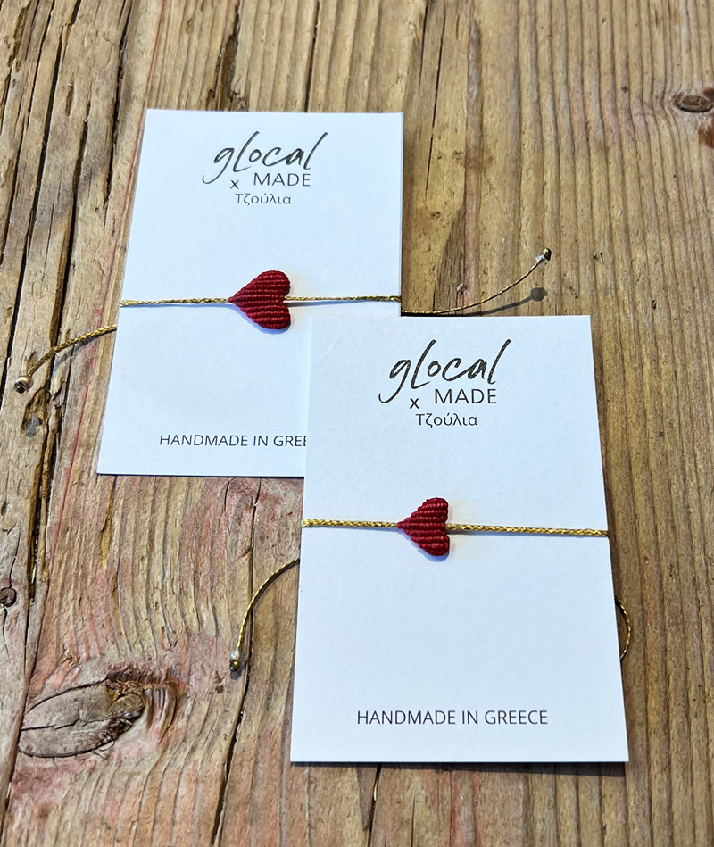 BLUMENTOCHTER Glocal Made Armband, Rot