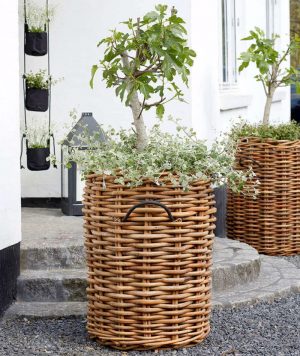 BLUMENTOCHTER a2 Living Mega Rund Rattankorb