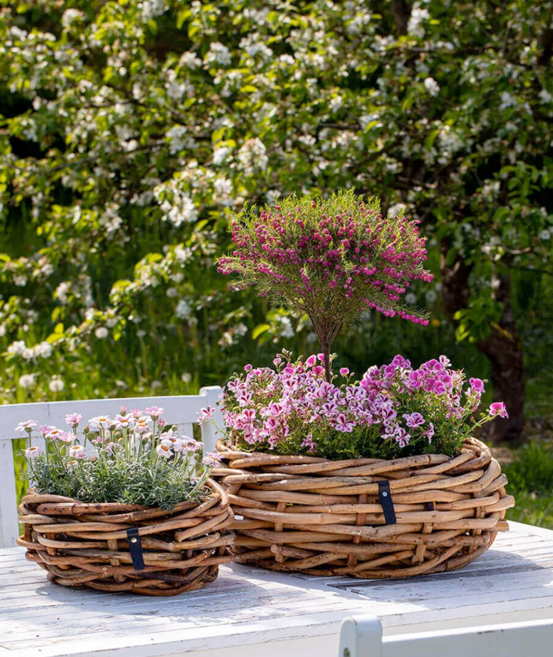 BLUMENTOCHTER a2 Living Rattan-Bowl, 2er Set, rund