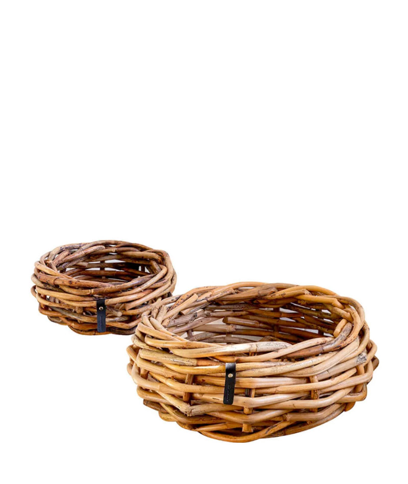 BLUMENTOCHTER a2 Living Rattan-Bowl, 2er Set, rund