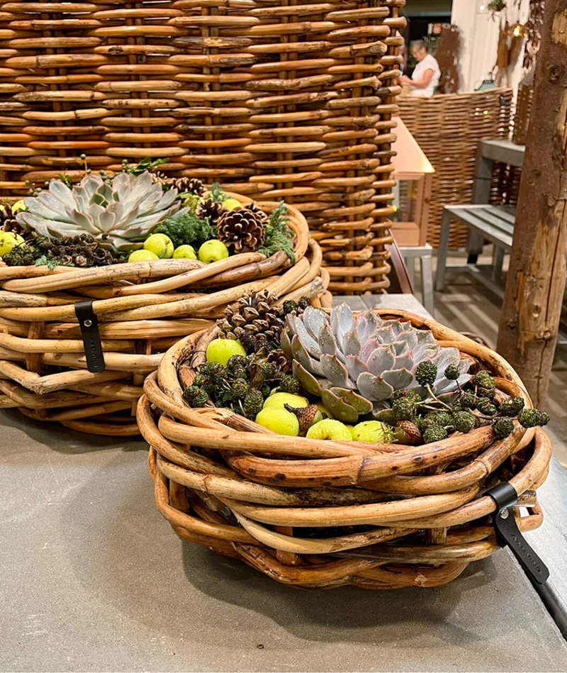 BLUMENTOCHTER a2 Living Rattan-Bowl, 2er Set, rund