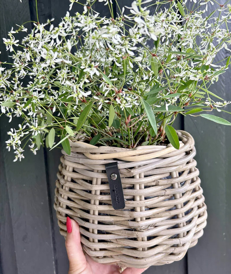 BLUMENTOCHTER a2 Living Rattan-Blumenkorb Pear, Kubu