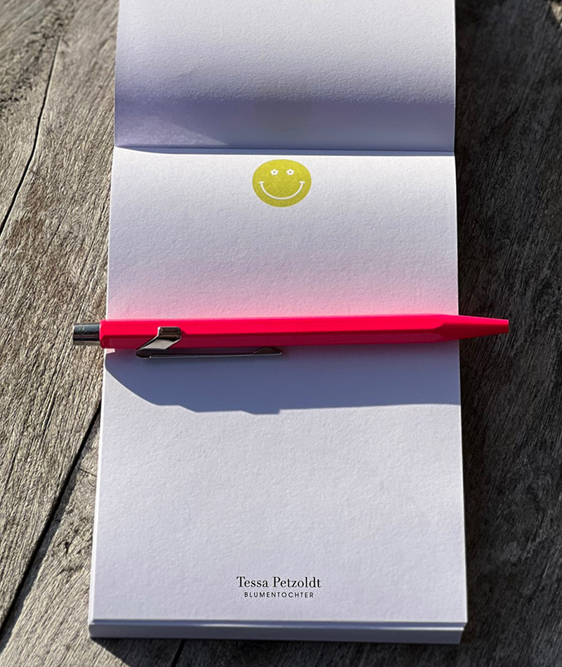 BLUMENTOCHTER Notizblock "Smiley"