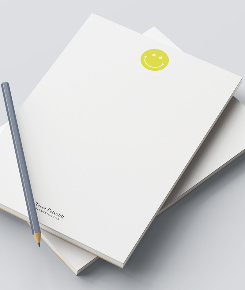 BLUMENTOCHTER Notizblock "Smiley"