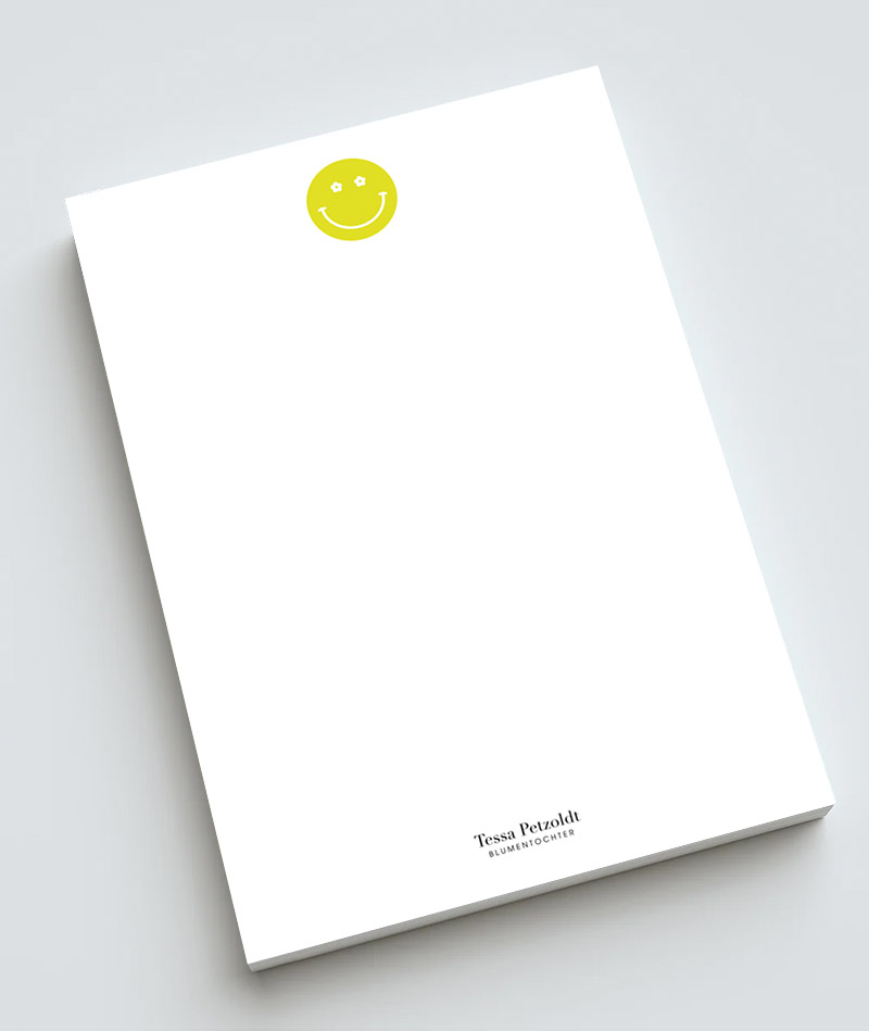BLUMENTOCHTER Notizblock "Smiley"