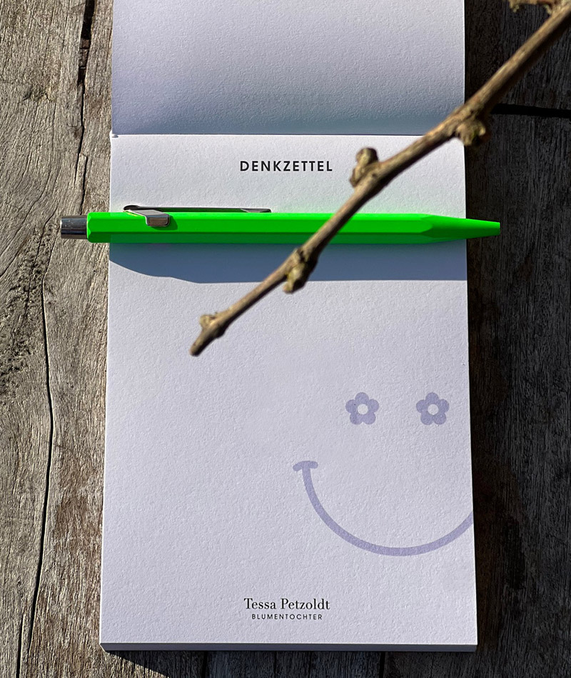 BLUMENTOCHTER Notizblock "Denkzettel"