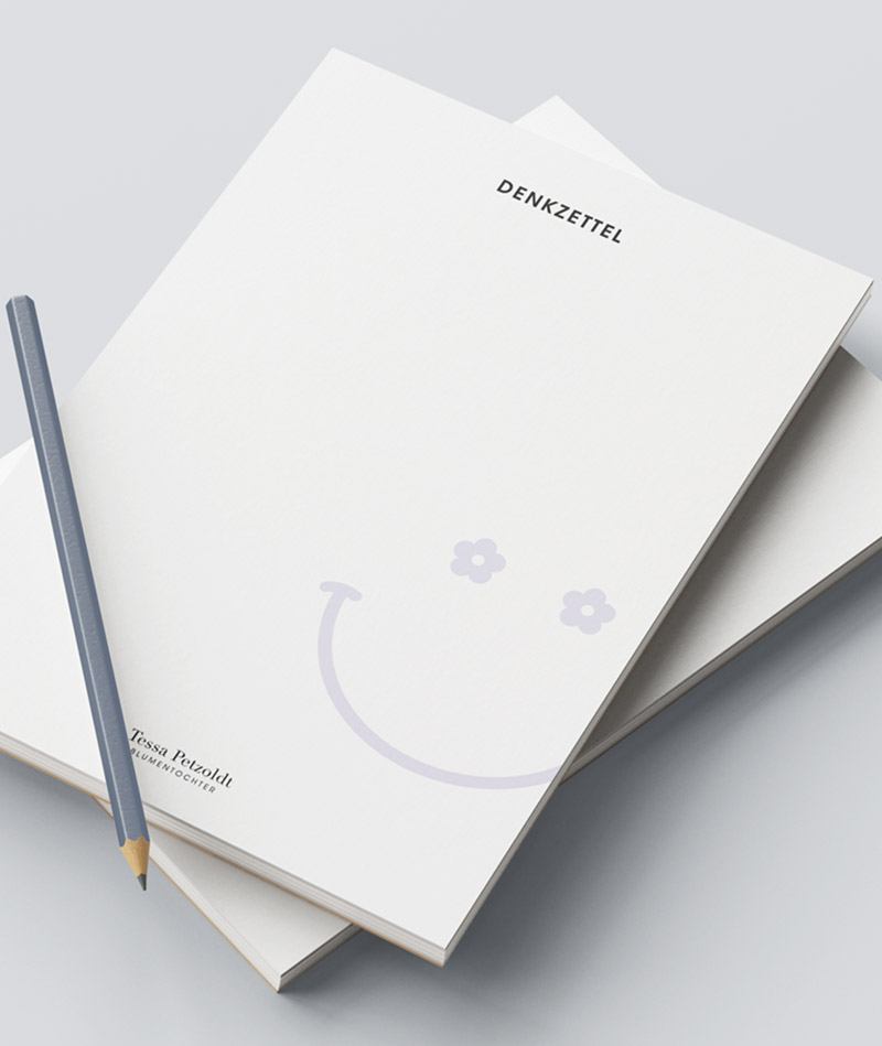BLUMENTOCHTER Notizblock "Denkzettel"