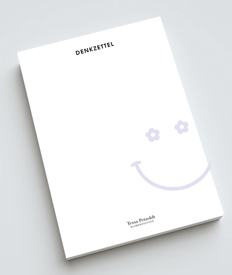 BLUMENTOCHTER Notizblock "Denkzettel"