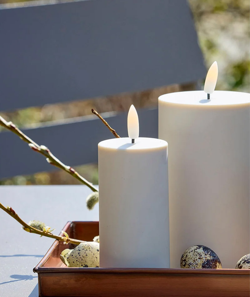 BLUMENTOCHTER A2 Living LED-Stumpenkerze, 5 x 10 cm