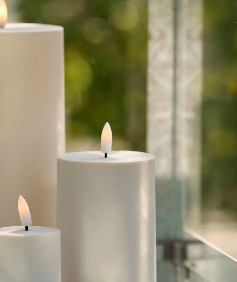 BLUMENTOCHTER A2 Living LED-Stumpenkerze, 7,5 x 12,5 cm