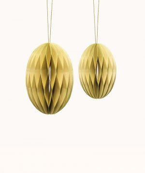 Anhaenger-Ostereier Papier 9cm 12cm Set, Lichtgruen
