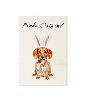 Armband-Karte: Frohe Ostern Dackel