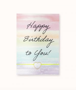 Armband-Karte: Happy Birthday Rainbow