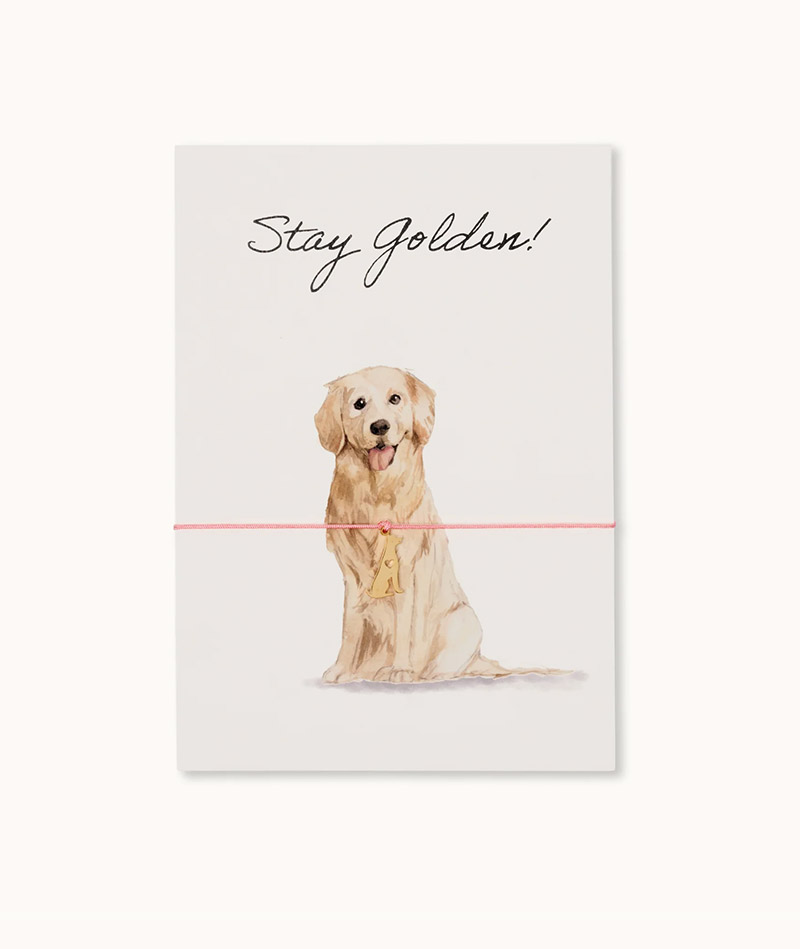 Armband-Karte: Stay golden - Goldie