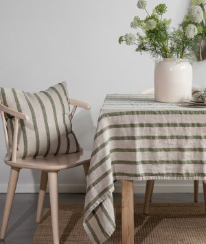 Tischdecke Koltorp Leinen/Gruen