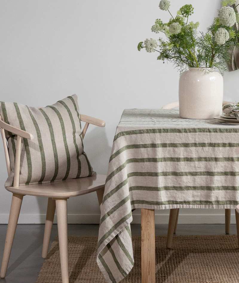 Tischdecke Koltorp Leinen/Gruen