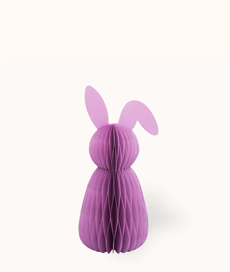 Osterhase aus Papier 60 cm, Lavender