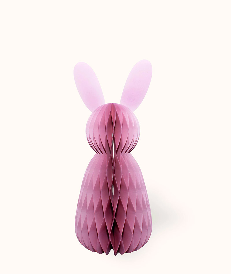 Osterhase aus Papier 60 cm, Rosa