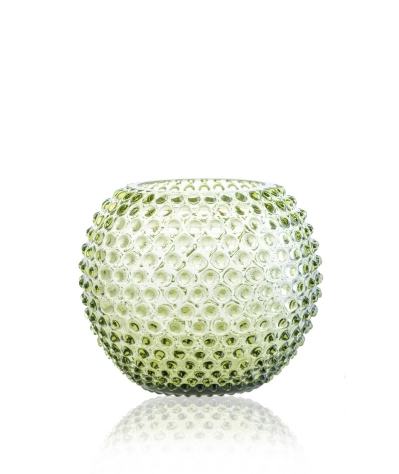 anna_von_lipa_HOBNAIL_Globe_olive_01 Anna Von Lipa Vase Hobnail Globe, Olive