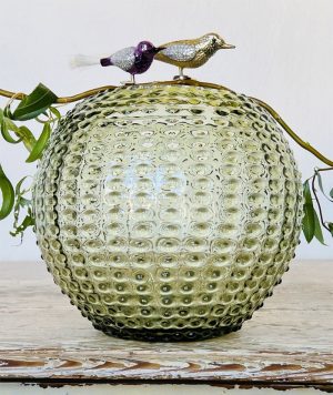 anna_von_lipa_HOBNAIL_Globe_olive_02 Anna Von Lipa Vase Hobnail Globe, Olive