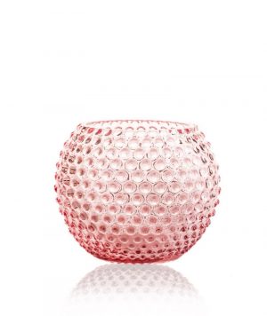 Anna Von Lipa Vase Hobnail Globe, Rosa