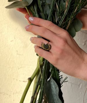 mirí moró - Callista Collection Ring, olive