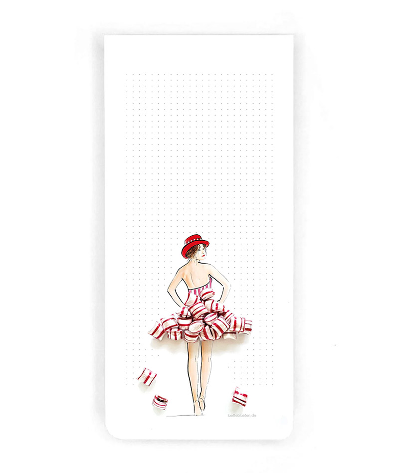 Notizblock, Pfefferminzkleid