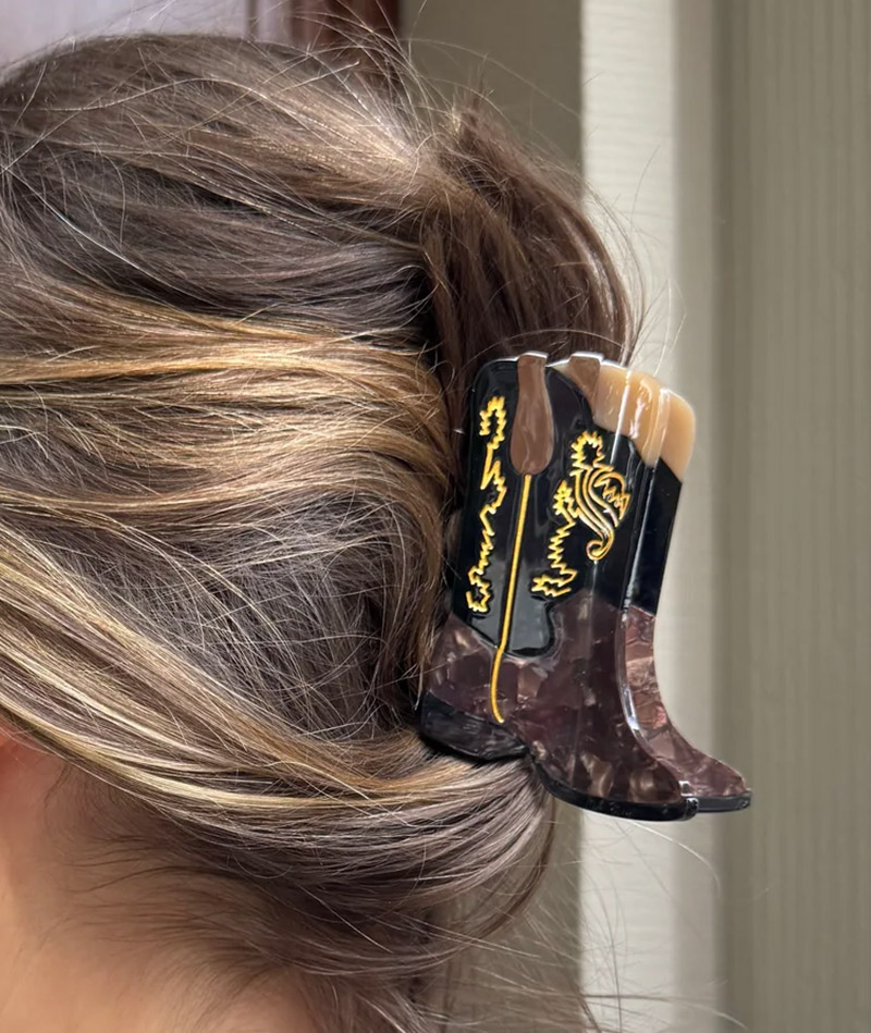Haarklammer Cowboyboot