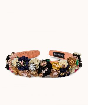 Haarreif Blumen, Pfirsich