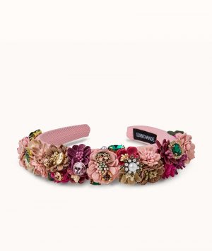 Haarreif Blumen, Rosa