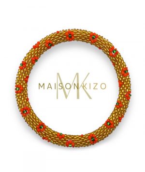 Maison Kizo Perlenarmband gold orange B162