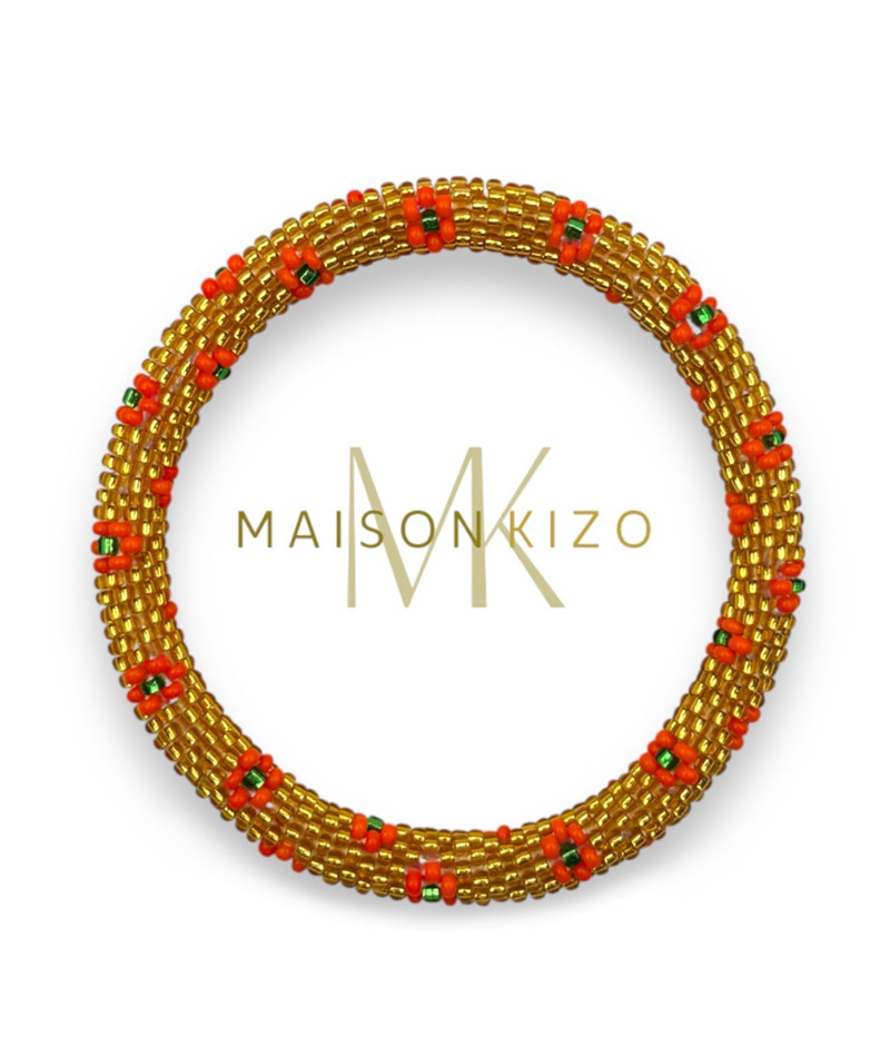 Maison Kizo Perlenarmband gold orange B162