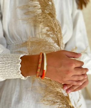 Maison Kizo Perlenarmband gold orange B162