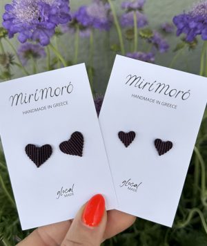 Herz Ohrringe, Aubergine, mirí moró