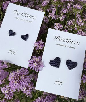Herz Ohrringe, Navy blue, mirí moró
