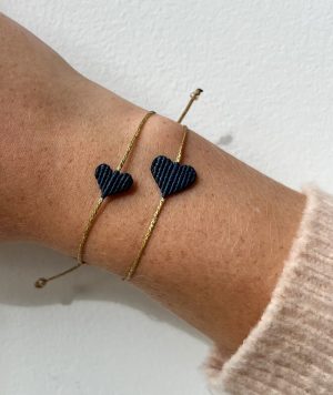 Herz Armband glocalMade, Navy blue