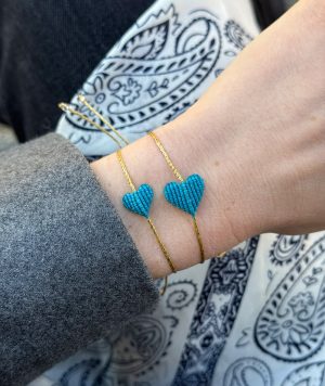 Herz Armband glocalMade, Türkis