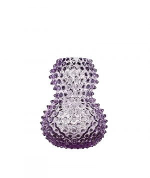 Anna Von Lipa Vase Hobnail Birdie Tall, Lila