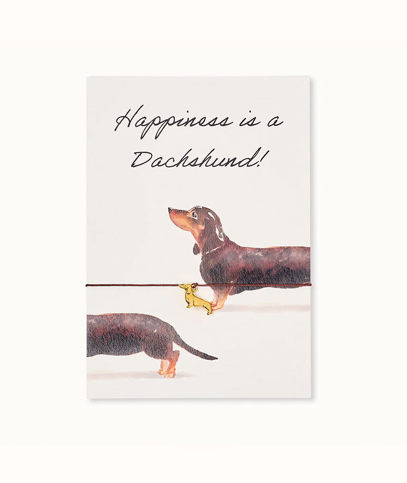 Armband-Karte: Happiness is a Dachshund