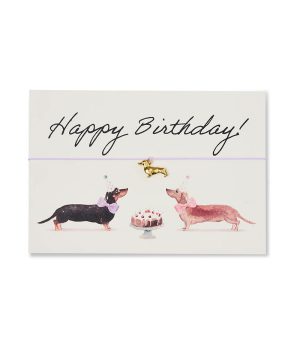 Armband-Karte: Happy Birthday Dackel