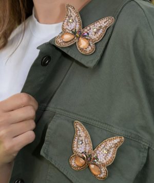 Broschenpaar: Schmetterling