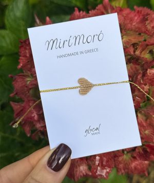 Herz Armband mirí moró, Gold, Beige