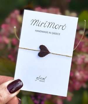 Herz Armband mirí moró, Gold, Braun