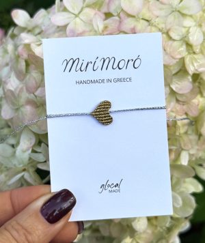 Herz Armband mirí moró, Silber, Gold