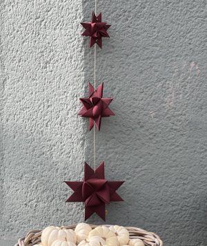 BLUMENTOCHTER Stjernefabrikken 3er Set, roter Tweed