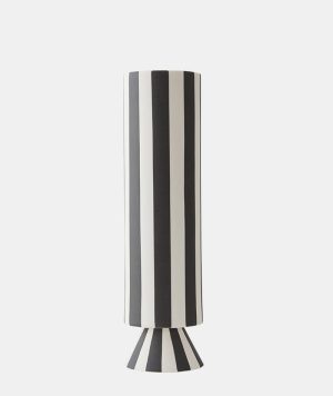 Toppu Vase - High, schwarz/weiß